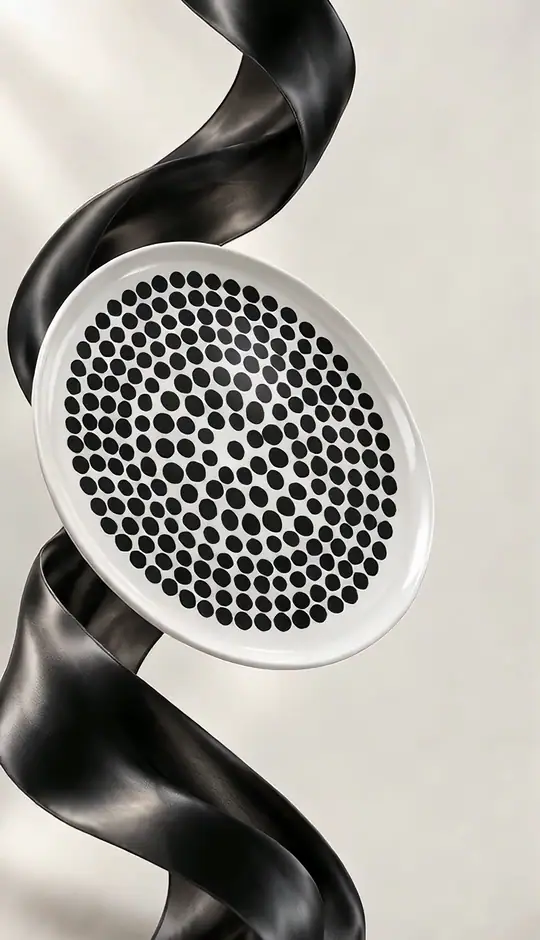 Imperfection Domino silk and dinnerware