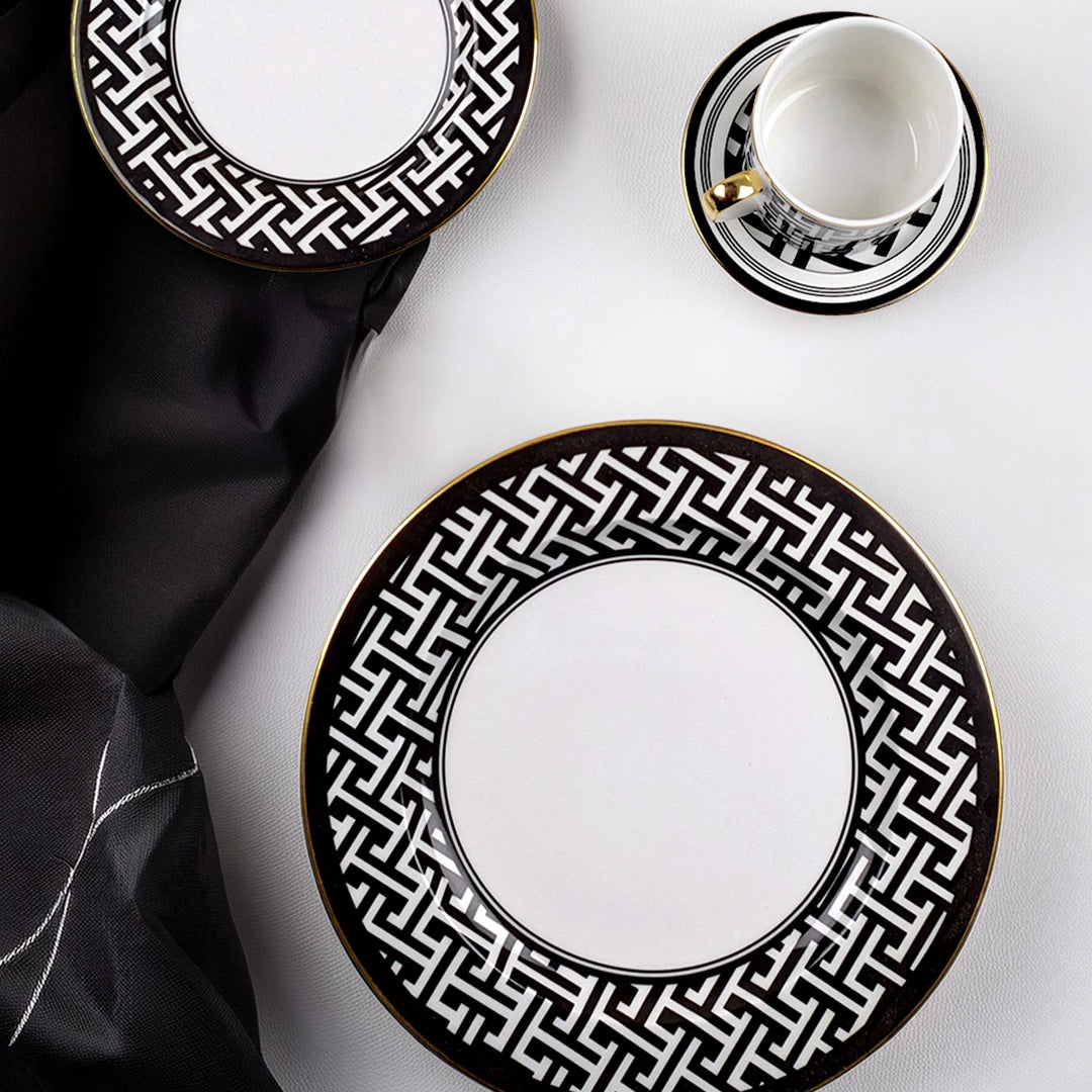 Ornate Black - 24 Pcs Dinner Set