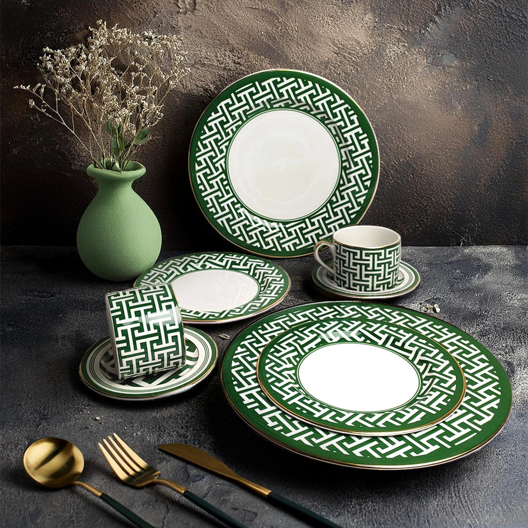 Ornate Black - 24 Pcs Dinner Set